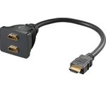 HDMI-Kabeladapter; A 340 G (HDMI+ 19pin M/2xHDMI+ 19pin F)
