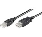 USB 2.0 Hi-Speed Verlängerungskabel; USB Verl AA 180 HiSpeed 2.0 SCHWARZ 1.8m