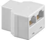 ISDN T-Adapter ; TEL ADAP RJ45/8P8C 1xF 2xF WHITE