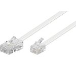 Modularanschlußkabel; TEL 6P4C-8P4C RJ11-RJ45 1500 WHITE 15m