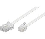 Modularanschlußkabel; TEL 6P4C-8P4C RJ11-RJ45 300 WHITE 3m