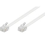 Modularanschlußkabel; TEL 6P4C/RJ11 1000 WHITE 10m