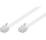 Modularanschlusskabel; TEL 6P4C/RJ11 300 WHITE 3m
