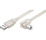 USB 2.0 Hi-Speed Kabel; USB AB 100 90° HiSpeed 2.0 TRANS 1m