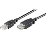 USB 2.0 Hi-Speed Verlängerungskabel; USB Verl AA 500 LC HiSpeed2.0 SCHW 5m