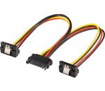 Internes PC Y-Stromkabel; CAK S-38 POWER ADAP SATA > 2xSATA 90°