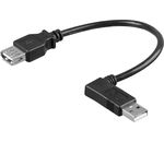 USB 2.0 Hi-Speed Verlängerungskabel; USB Verl AA 045 HiSpeed 90° L 0.45m