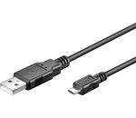USB 2.0 Hi-Speed Kabel; USB MICRO-B 030 SCHWARZ 0.30m
