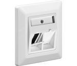 Einbaurahmen für Keystone Jacks; NET Keystone Faceplate 80x80 2 port