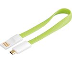 Magnet USB 2.0 Hi-Speed Kabel; USB MICRO-B 020 Magnet green 0.20m