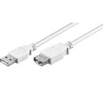 USB 2.0 Hi-Speed Verlängerungskabel; USB Verl AA 030 HiSpeed 2.0 WEISS 0.3m