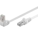 CAT 5e Netzwerkkabel, 90° gewinkelt, U/UTP; CAT 5-0025 U/UTP (1x90°) white 0.25m