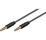 Audio-Video-Kabel 0,5 m slim; AVK 183-0050 mini (3,5 M>3,5 M) 0,5m bla