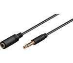 Audio Verlängerungskabel 3-polig slim; AVK 184-0050 mini (3,5 M>3,5 F) 0,5m bla