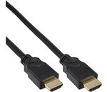 InLine HDMI-Kabel, Premium, High Speed mit Ethernet, verg. Kontakte schwarz 2m