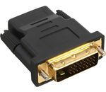 InLine HDMI-DVI Adapter DVI St->HDMI Bu gold/schwarz