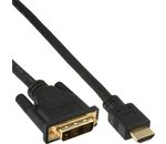 InLine HDMI-Kabel, Adapterkabel HDMI Stecker auf DVI 18+1 Stecker schw/gold 2m