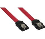 InLine SATA Kabel 6Gb/s mit Sicherheitslasche rot 0,5m