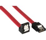 InLine SATA Kabel gewinkelt 6Gb/s mit Lasche rot 0,5m