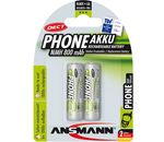 Ansmann "Phone DECT" NiMH-Akku, Mignon (AA), 800 mAh, 2er Pack (5030902)