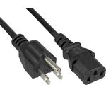 InLine® Netzkabel, Netzstecker USA auf Kaltgerätestecker, 1,8m
