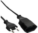 InLine® Euro-Verlängerung, Eurostecker an Eurokupplung, schwarz, 2m