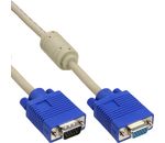InLine S-VGA Verlängerung 15pol HD Stecker / Buchse beige 0,5m