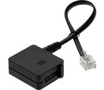 InLine® TAE Adapterkabel, RJ11 Stecker auf TAE-F Buchse, 0,2m