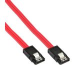 InLine SATA 6Gb/s Kabel mit Lasche rot 1m