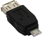 InLine Micro-USB Adapter Micro-A St->USB A Bu schwarz