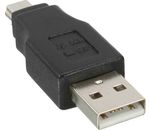 InLine USB 2.0 Adapter USB A St->Mini USB-5pol St schwarz
