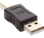 InLine USB 2.0 Adapter USB A St->USB B St schwarz