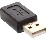 InLine USB 2.0 Adapter USB A St->Mini USB-5pol Bu schwarz