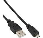 InLine Micro-USB 2.0 Kabel USB-A Stecker an Micro-B Stecker schwarz 0,5m