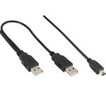 InLine USB Mini-Y-Kabel 2x Stecker A an Mini-B Stecker (5pol.) 1,0m