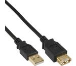 InLine USB2.0 Verlängerung Stecker / Buchse A schwarz / gold 3m