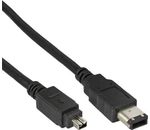 InLine FireWire Kabel 4pol / 6pol Stecker 1,8m schwarz