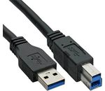InLine USB 3.0 Kabel A an B SuperSpeed bis zu 5GBit/s schwarz 2m