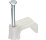 InLine® Kabelschelle 8mm eckig, weiß, 100 Stück