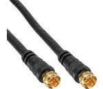 InLine SAT-Anschlusskabel 2xgeschirmt + Filter 2xF-Stecker>85dB schwarz 0,5m