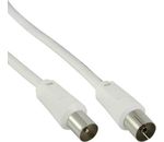 InLine® Antennenkabel, 2x geschirmt, >75dB, weiß, 3m
