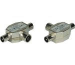 InLine® Antenne T-Verteiler für TV, 1x Koax Buchse an 2x Koax Stecker