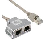 InLine Cat 5 / ISDN T-Adapter(Port-Doppler) RJ45 Stecker an 2xRJ45 Buchse