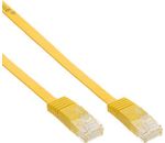 InLine® Patchkabel flach, U/UTP, Cat.6, gelb, 1m