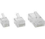 InLine Modularstecker, 6P4C RJ11 zum Crimpen auf Rundkabel, 10er Pack