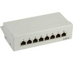 InLine® Patchfeld Cat.6, 8-fach, Desktop, beige