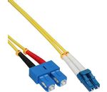 InLine® LWL Duplex Kabel, LC/SC 9/125µm, 20m