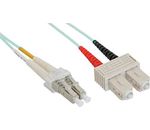 InLine® LWL Duplex Kabel, LC/SC 50/125µm, OM3, 3m