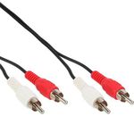 InLine® Cinch Kabel, Audio, 2xStecker/2xStecker, schwarz, 1m
