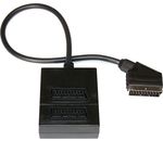 InLine Scart Verteiler 2-fach voll durchgeschaltet schwarz 0,5m